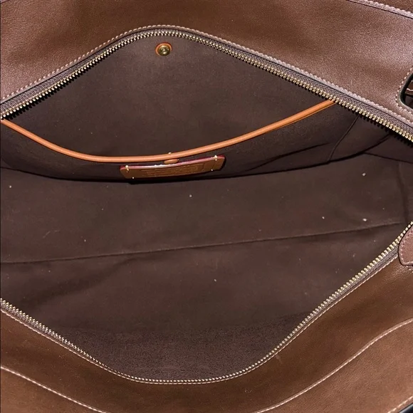 Coach Soft Empire Carryall Bag 48 Maple Dark Brown Leather - Picture 8 of 11